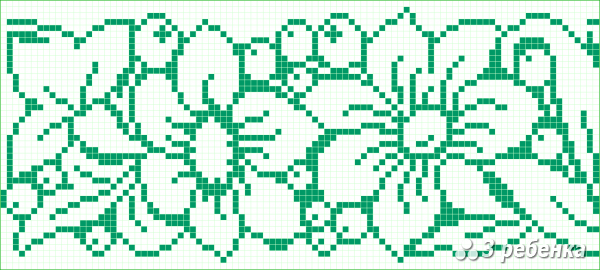Схема фенечки прямым плетением 28554