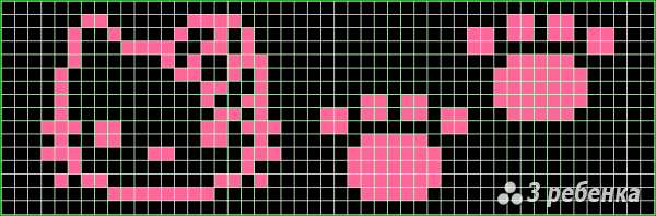 Схема фенечки прямым плетением 28893