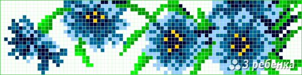 Схема фенечки прямым плетением 28654