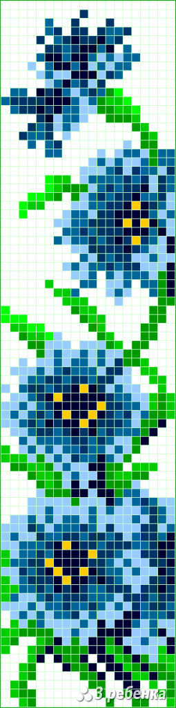 Схема фенечки прямым плетением 28654