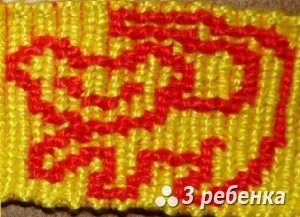 Схема фенечки прямым плетением 30482