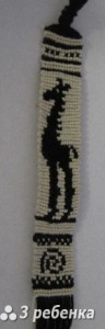 Схема фенечки прямым плетением 30315