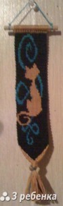 Схема фенечки прямым плетением 30393