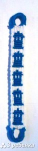 Схема фенечки прямым плетением 30369