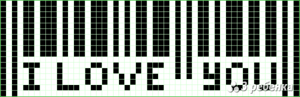Схема фенечки прямым плетением 30446