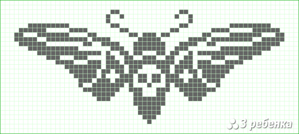 Схема фенечки прямым плетением 28964