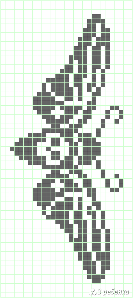 Схема фенечки прямым плетением 28964