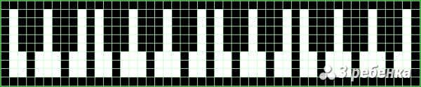 Схема фенечки прямым плетением 30325
