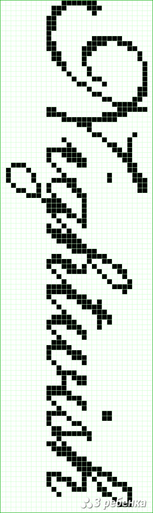 Схема фенечки прямым плетением 30401