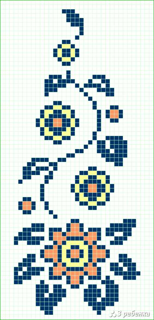 Схема фенечки прямым плетением 30275