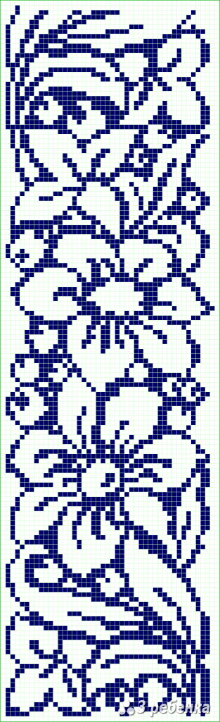 Схема фенечки прямым плетением 30190