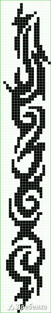 Схема фенечки прямым плетением 30464