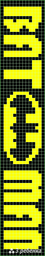 Схема фенечки прямым плетением 30196