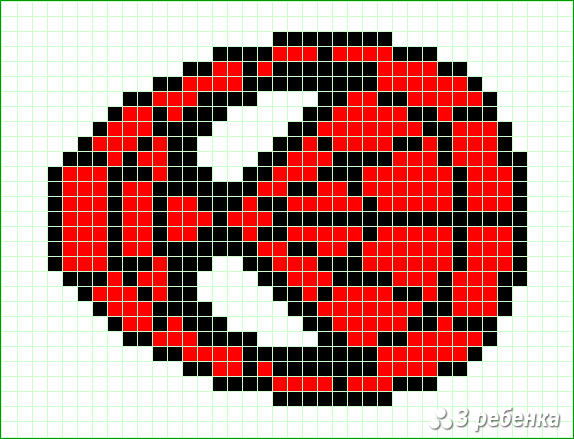 Схема фенечки прямым плетением 30215