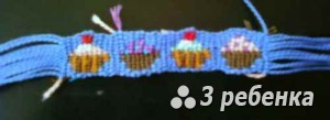 Схема фенечки прямым плетением 30903