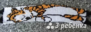 Схема фенечки прямым плетением 30692