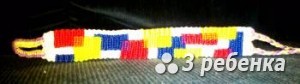 Схема фенечки прямым плетением 30637