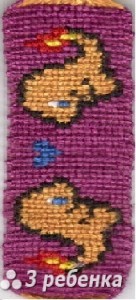 Схема фенечки прямым плетением 30671
