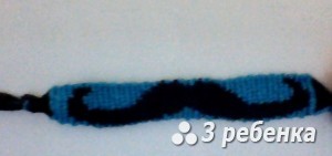 Схема фенечки прямым плетением 30873