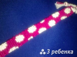 Схема фенечки прямым плетением 30919