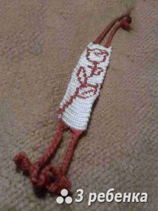 Схема фенечки прямым плетением 30862