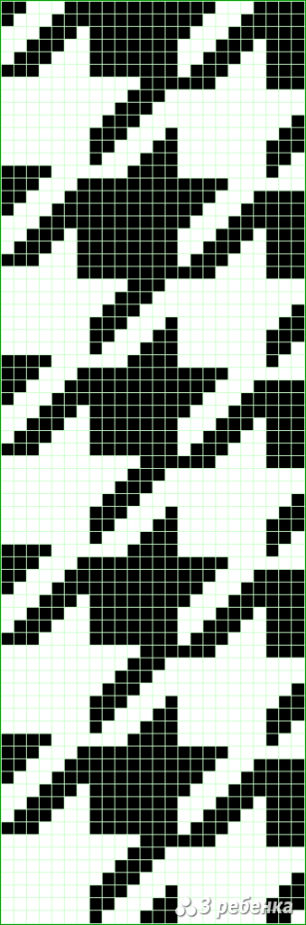 Схема фенечки прямым плетением 30700