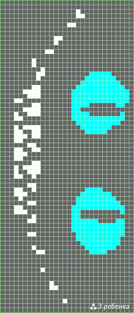 Схема фенечки прямым плетением 30757