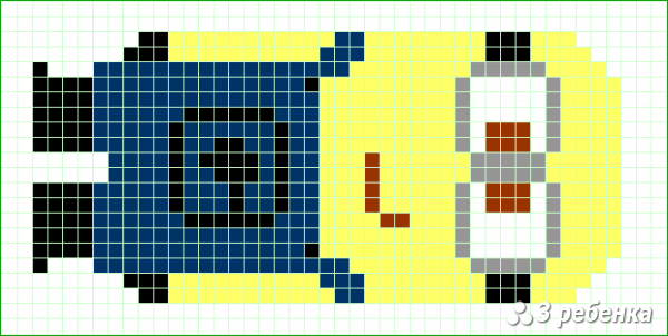 Схема фенечки прямым плетением 30740