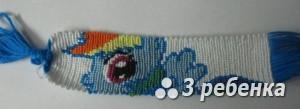 Схема фенечки прямым плетением 31190
