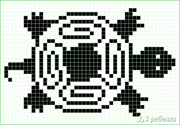 Схема фенечки прямым плетением 31081