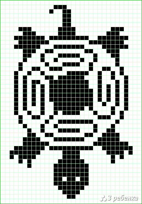 Схема фенечки прямым плетением 31081