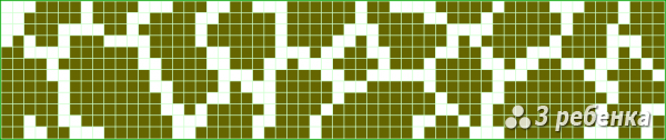 Схема фенечки прямым плетением 31220