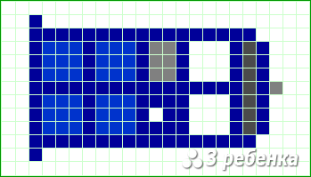 Схема фенечки прямым плетением 31120