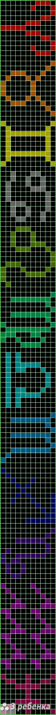 Схема фенечки прямым плетением 31160