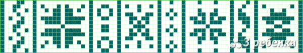 Схема фенечки прямым плетением 31175