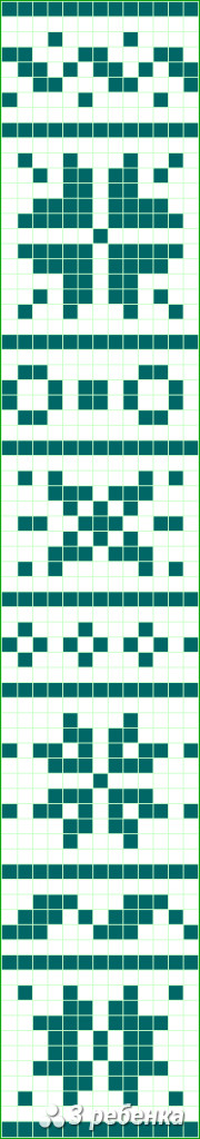 Схема фенечки прямым плетением 31175