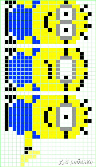 Схема фенечки прямым плетением 30987