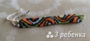 Схема фенечки прямым плетением 31652