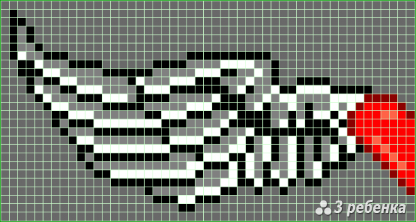 Схема фенечки прямым плетением 31600