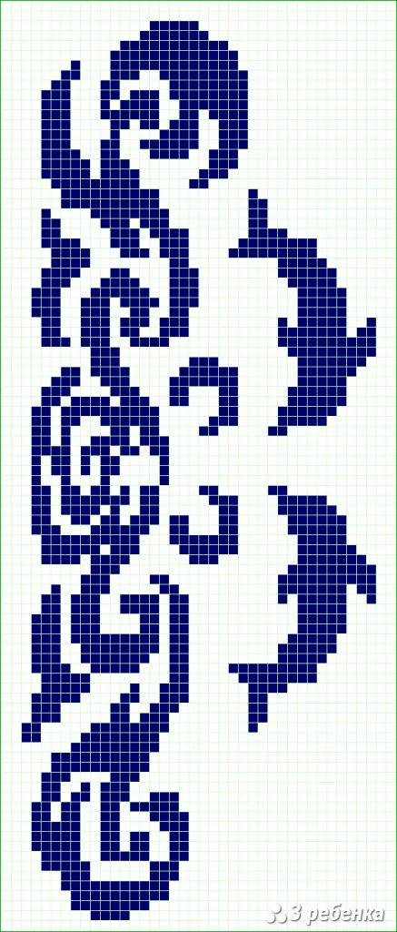 Схема фенечки прямым плетением 31446