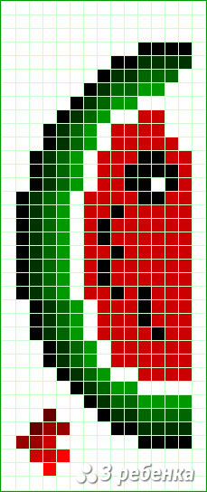 Схема фенечки прямым плетением 31433