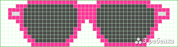 Схема фенечки прямым плетением 31417