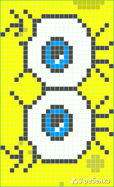 Схема фенечки прямым плетением 31551