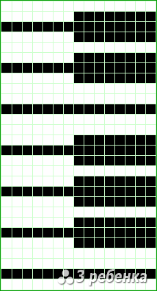 Схема фенечки прямым плетением 31572