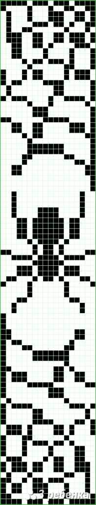 Схема фенечки прямым плетением 31319