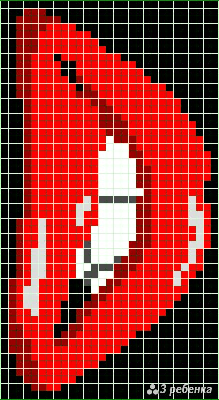 Схема фенечки прямым плетением 31473