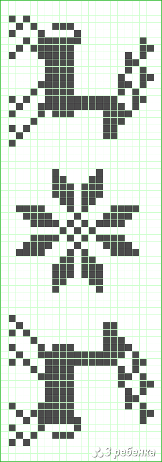 Схема фенечки прямым плетением 31461