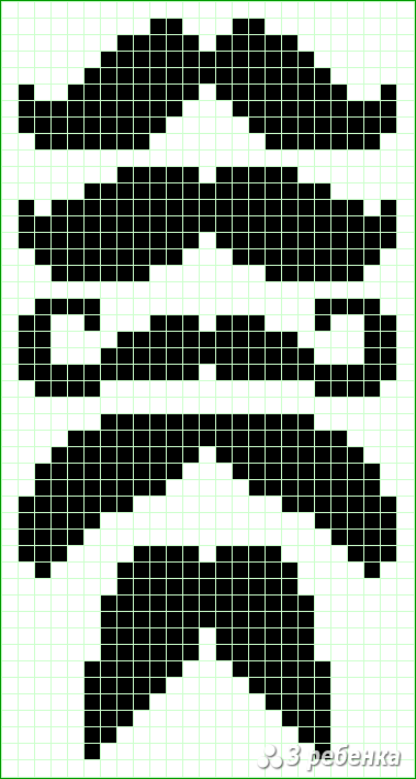 Схема фенечки прямым плетением 31691