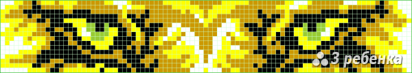 Схема фенечки прямым плетением 31354