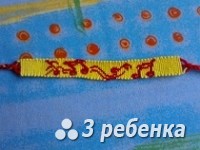 Схема фенечки прямым плетением 32833
